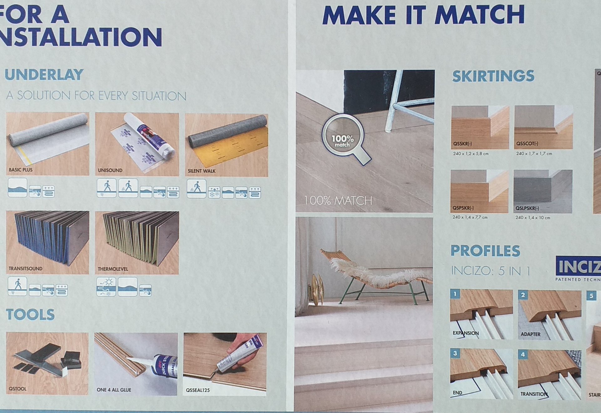 Quick-Step laminált padló kiegészítők